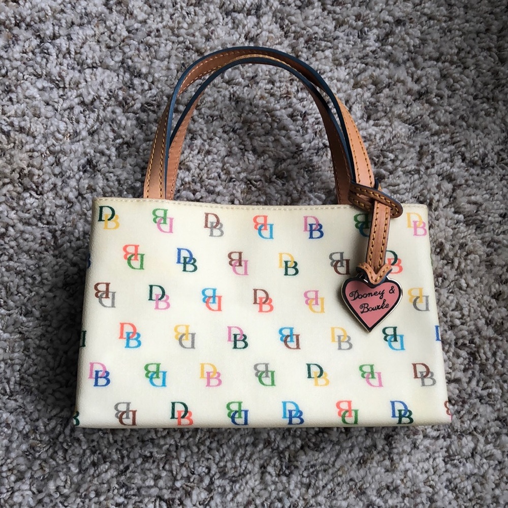 Rooney & Bourke Rainbow Monogram Mini Satchel